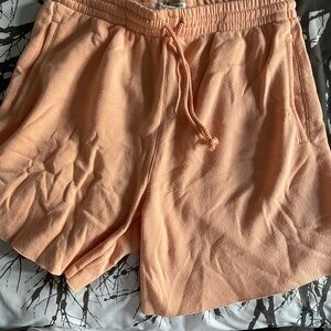 Women's Peach Drawstring Shorts